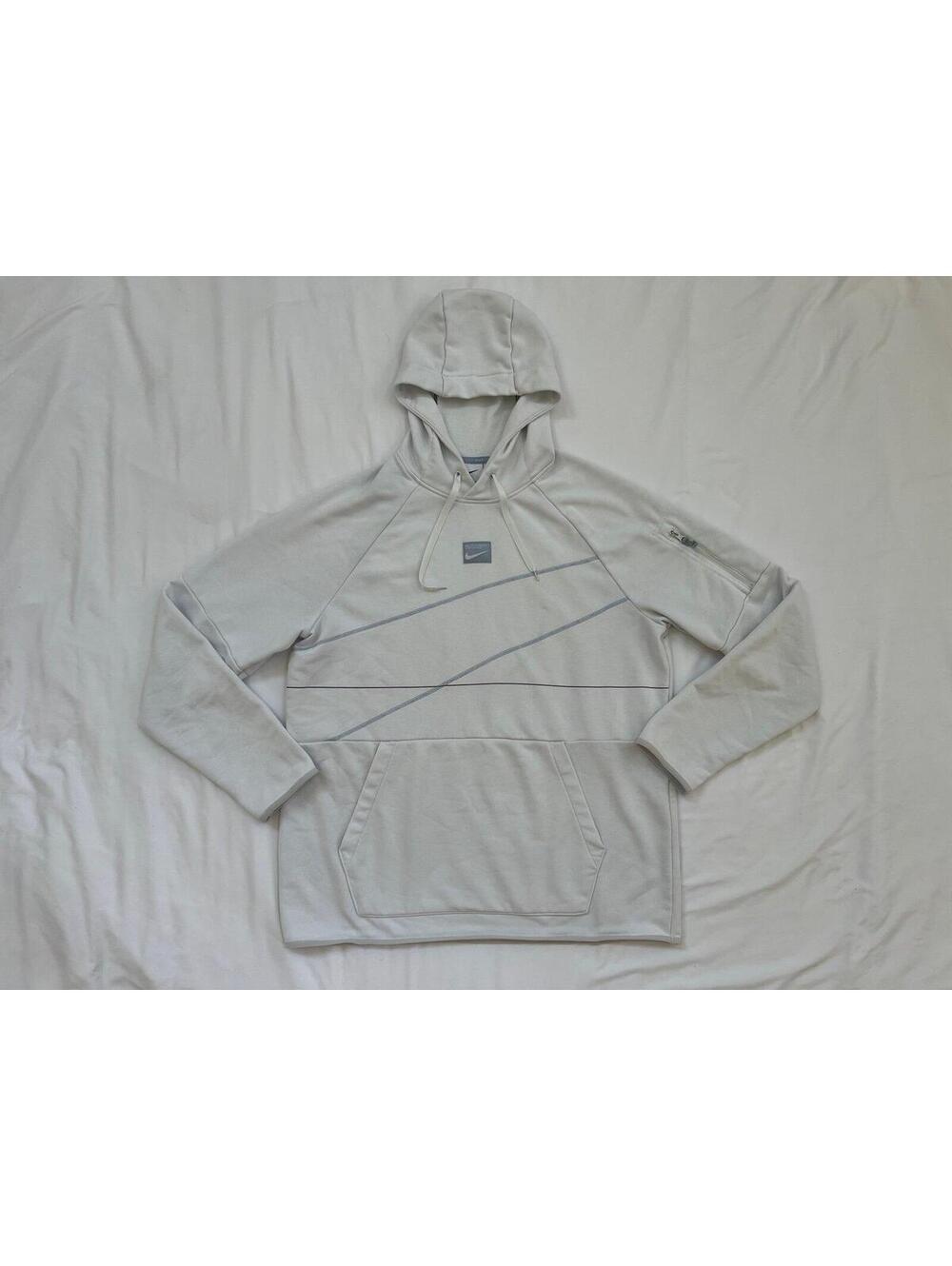 Nike men’s size large white dri-fit pullover fitness hoodie